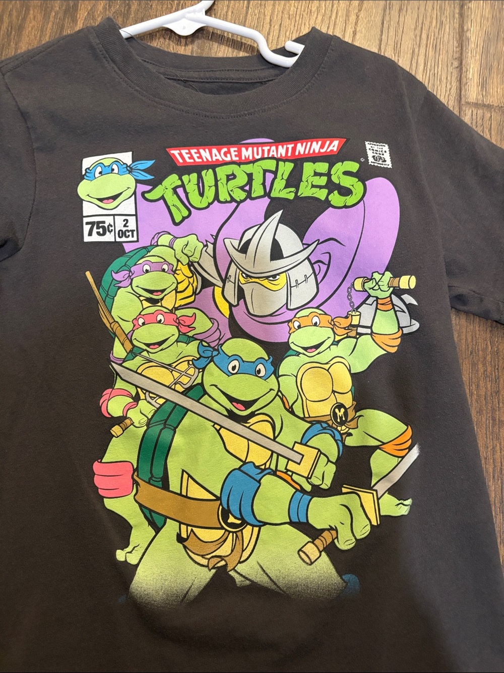 Teenage Mutant Ninja Turtles Graphic Tee - Black with Neon Green & Purple - Picture 2 of 3